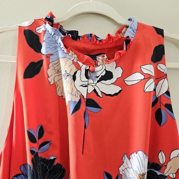 Rachel Rachel Roy Concetta Floral Print High Low Midi Femenine Dress Size 3X. - Picture 14 of 16